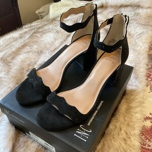 INC International Concepts Hadwin2F Black Bling Heels